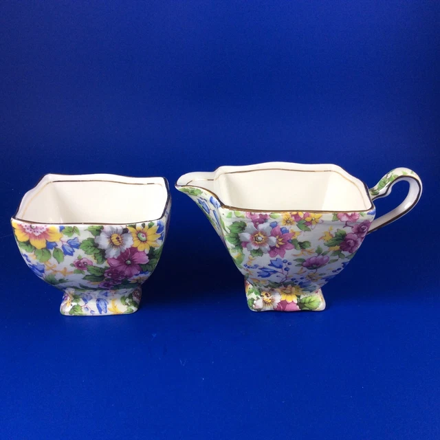 Royal Winton Grimwades Cheadle Ascot Creamer And Sugar Bowl Set
