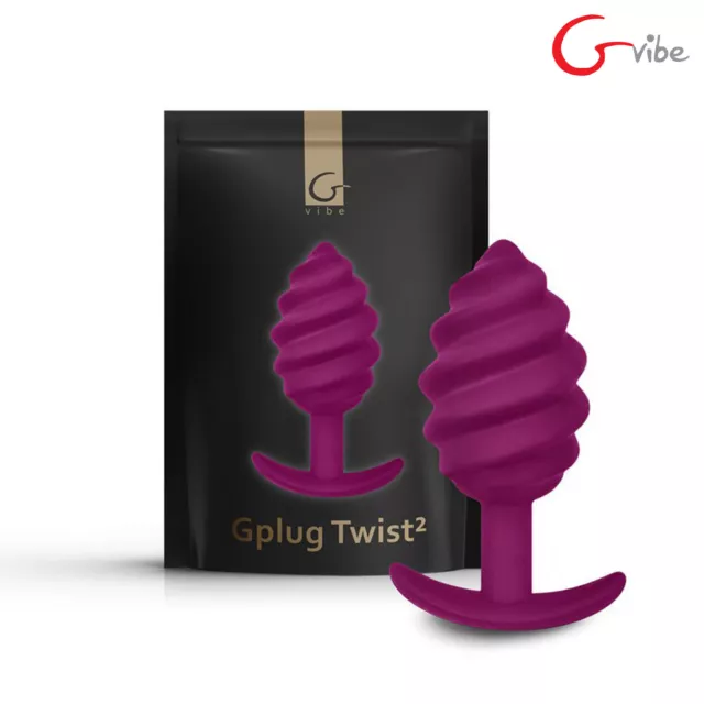 Gvibe Gplug Twist 2 - 10 cm Anal Plug, Sweet Raspberry - Plug Anale in Silicone