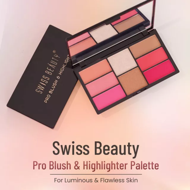 Swiss Beauty per Pro Fard & Illuminante Colori, Sfumatura 04, Viso Trucco 18gm 2