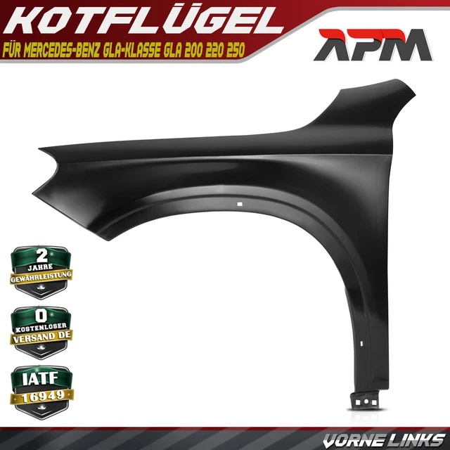 M MOTOS Tappetino Conducente Per Mercedes-Benz GLA X156 (2013+) – Velours Premium 1 Pezzo, Lato Guida, Colore Bianco, Antiscivolo, Spessore 7 Mm