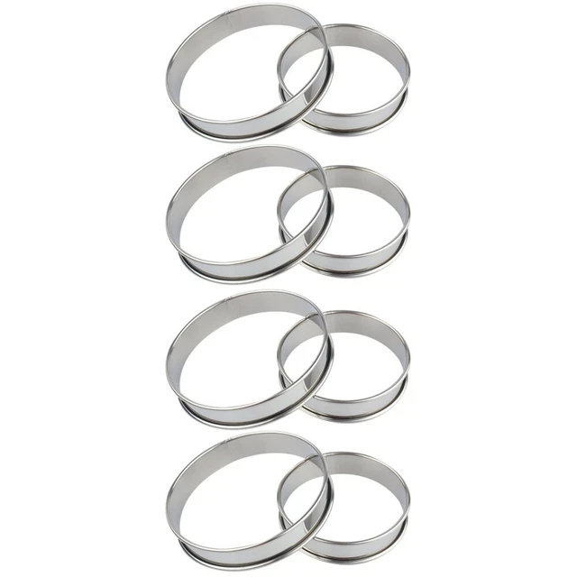 8 Pcs Formen Für Pizzableche Runder Ausstecher Englischer Muffin Mousse-Kreis