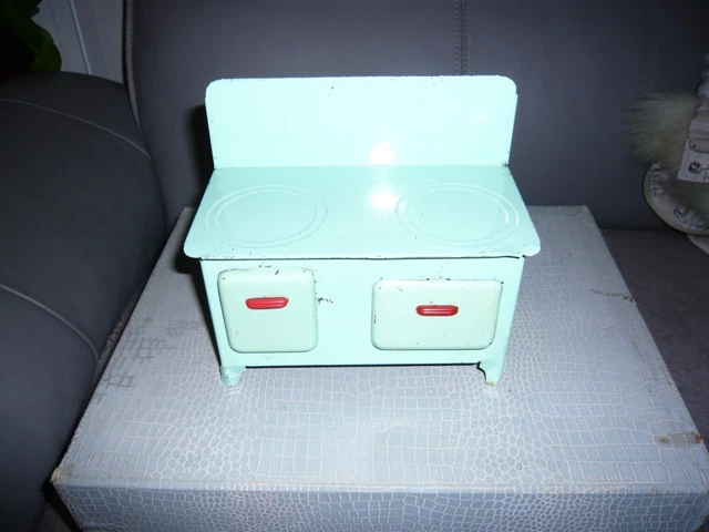 Cuisinière Dinette En Tôle Pour Poupées - Jouet Français Des Années 1970 (occasion)