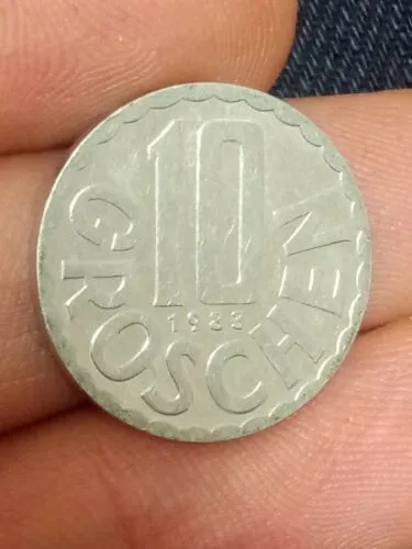 1983 Austria Osterreich 10 Groschen XF Coin free UK post Vintage Kayihan coins