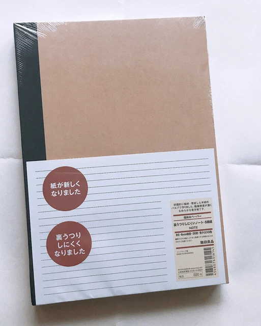 -US Seller- MUJI Notebook - 5 color set - B5 - 30sheets 6mm