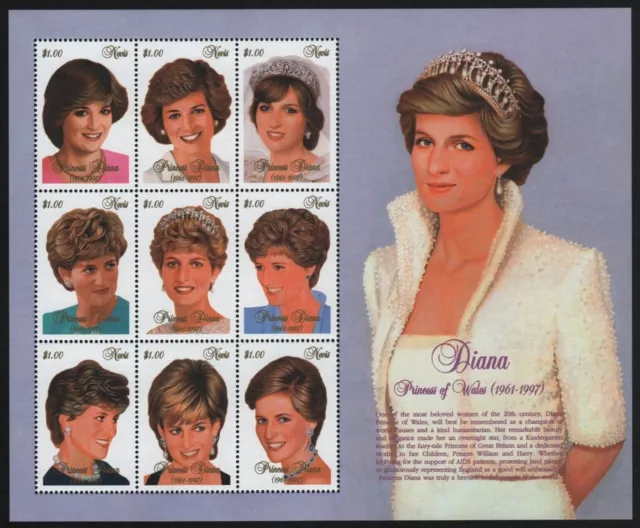 Nevis 1997 - Mi-Nr. 1158-1166 ** - MNH - Prinzessin Diana