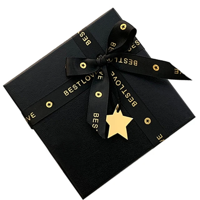 1 Set Classic Bowknot Gift Box Birthday Packing Box Festival Present Case (Noir)