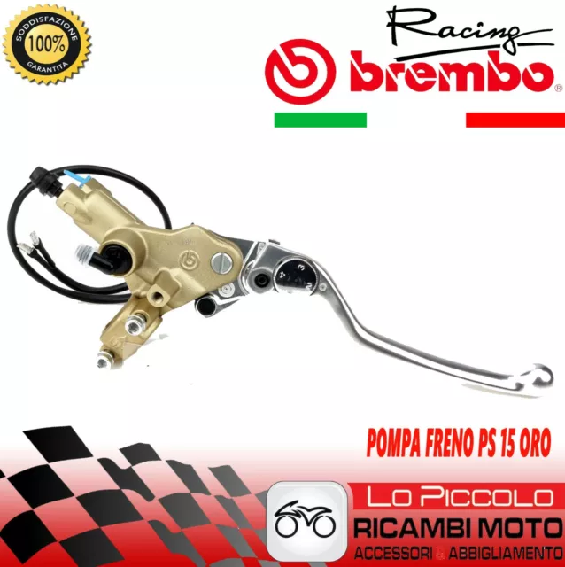 Pompa Freno Tangenziale Assiale Brembo Serie Oro Con Switch PSC 15 - 10687018