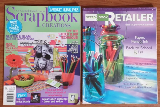 2 Scrapbook Magazines - Scrapbook Creations No. 57 + Scrapbook Retailer 2006