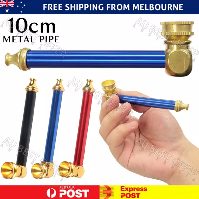 Metal smoking pipe10cm Cone Brass Solid Smoking Pipe Tobacco 3 Colors AUS