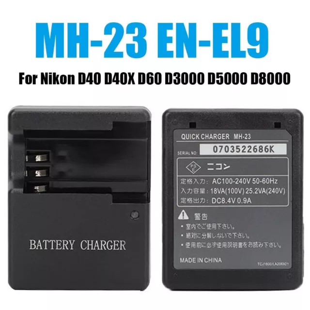 Adapter MH-23 Camera Battery Charger For Nikon D40 D40X D60 D3000 D5000 D8000