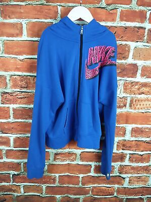 Girls 13-15 Yrs Nike Royal Blue Logo Zip Up Hoodie Cardigan Coat 170Cm