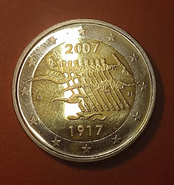 *Finlande *Commémorative*2 euros* 2007- 90e anniversaire de la Finlande*...