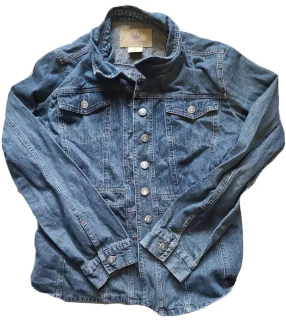 Great Northwest Womens Size M Blue Jean Denim Jacket Pockets Button Up Comfort