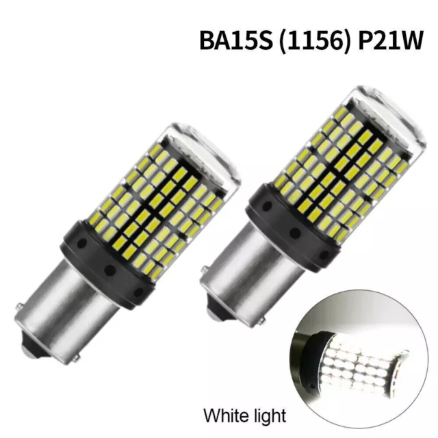 2X 1156 BA15S LED 144SMD Canbus White 20W Car Brake Reverse Lamp Tail Light Bulb