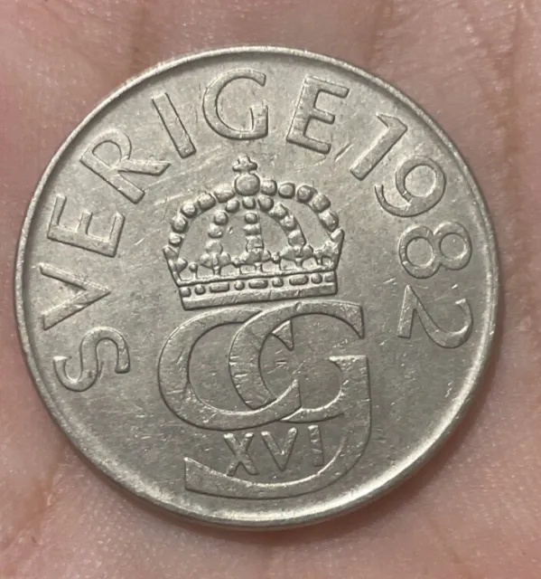 1982 Sweden 5 Kronor Coin