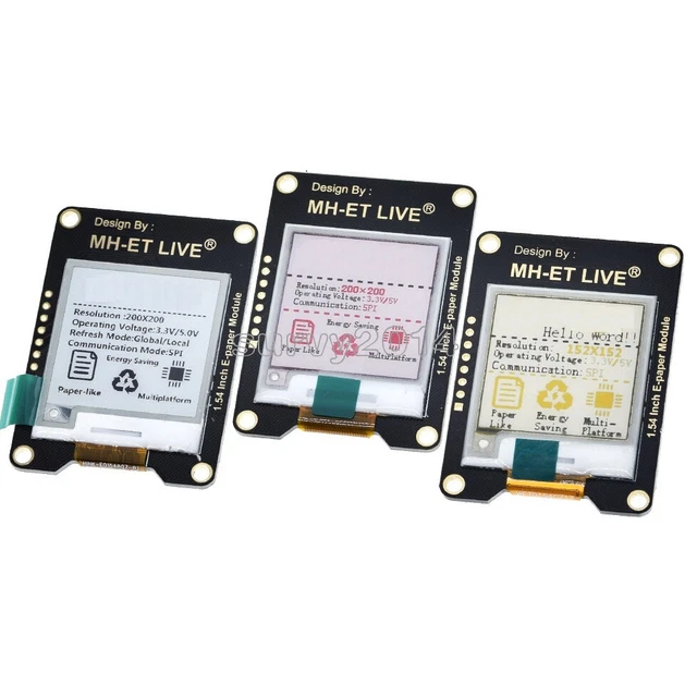 1,54 ZOLL PAPIERMODUL E-Paper E-Tinte EInk Display Bildschirm SPI für ...
