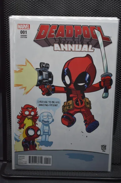 Deadpool Annual #1 Skottie Young Amazing Friends Variant Marvel 2016 Spidey 9.2