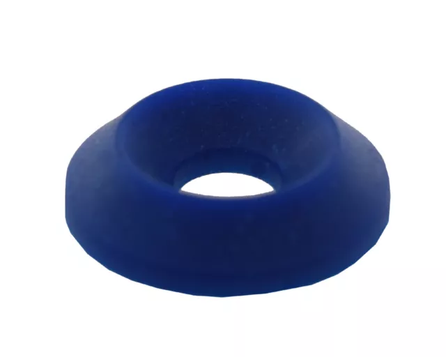 100 Stück Unterlegscheibe für Senkkopfschraube 17x6mm, blau, Kunststoff