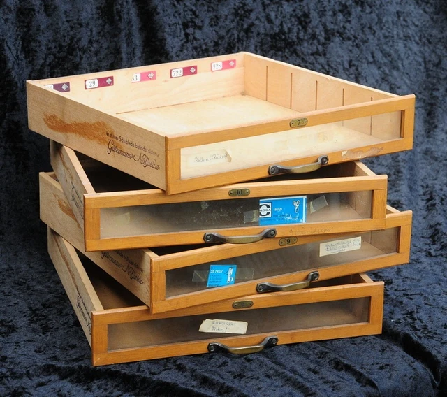 Schublade Gütermann Nähseidenschrank Nähgarnschrank Nähseide Setzkasten Schneide