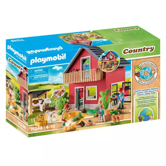 Playmobil Farm Country Farm House Animal Pretend Playset 71248