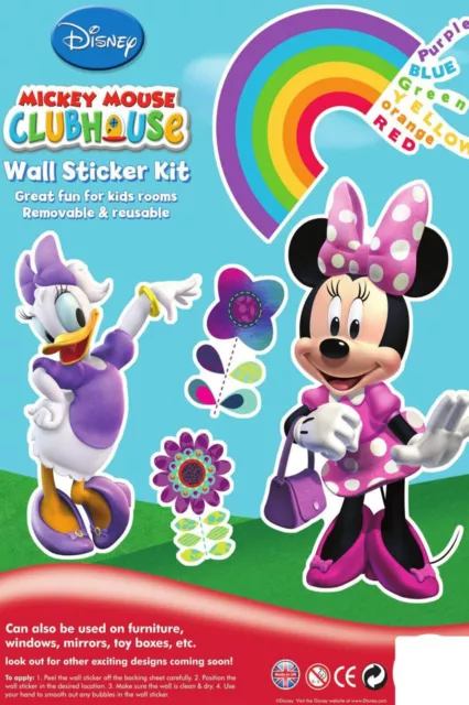 MINNIE MOUSE DAISY DUCK Wall Stickers Decal A4 Reuseable Removeable Toy Boxes et