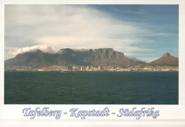 View of Cape Town, South Africa, Table Mountain, Skyline --- German Postcard