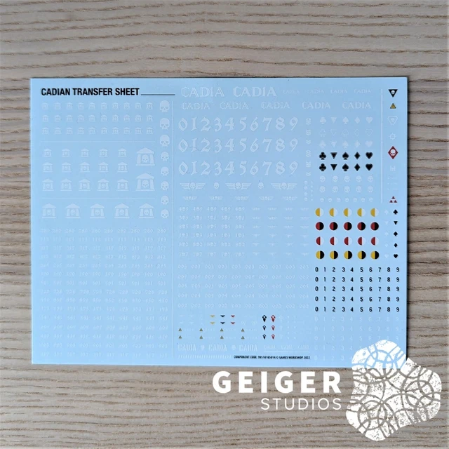 WARHAMMER 40K ASTRA Militarum Baneblade Transfer Sheet Water Slide