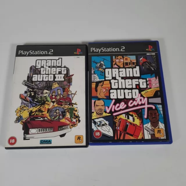 GRAND THEFT AUTO III 3 & Vice City Bundle Playstation PS2 Jeu 1x PAL ...