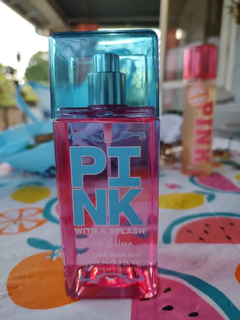 Victoria's Secret PINK With A Splash  fresh and clean. Mist Spray 8.4 Oz New