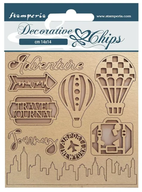 Stamperia Decorative Chips 5.5"X5.5"-Sir Vagabond Aviator Travel