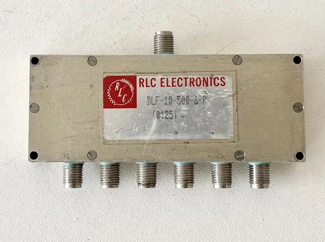 Rlc DLF-10-500-6-R 10-500 MHz 6 way  power divider splitter Low Frequency
