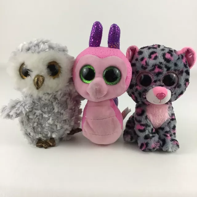 Ty Beanie Boos Owlette Scooter Tasha Plush Bean Bag Stuffed Animal Toy Lot