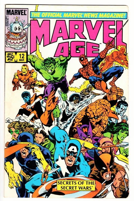 Marvel Age #12 (1984, Marvel) Preview Sketch of Spider-Man's Black Costume, Key