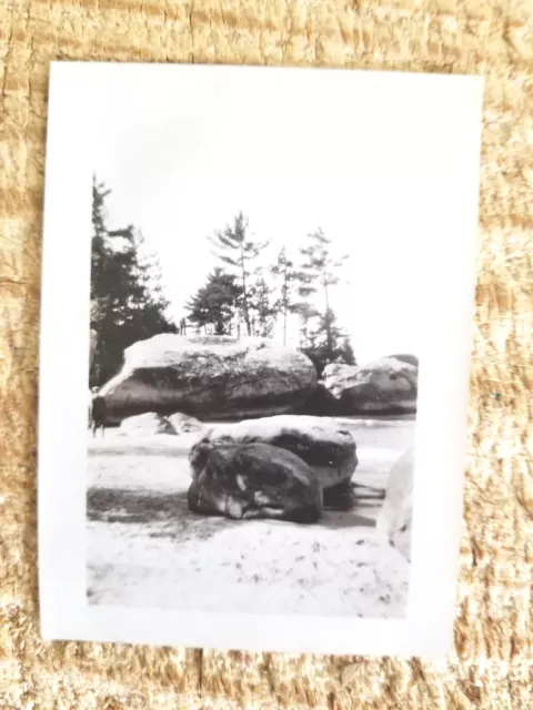 BROKEN ROCKS,PORT AUSTIN,MICHIGAN,SEP 6,1931.VTG 3.7" x 2.7" PHOTO*SP6