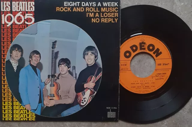 The BEATLES French EP with Languette - Tab Eight days - ODEON SOE 3764 Near Mint