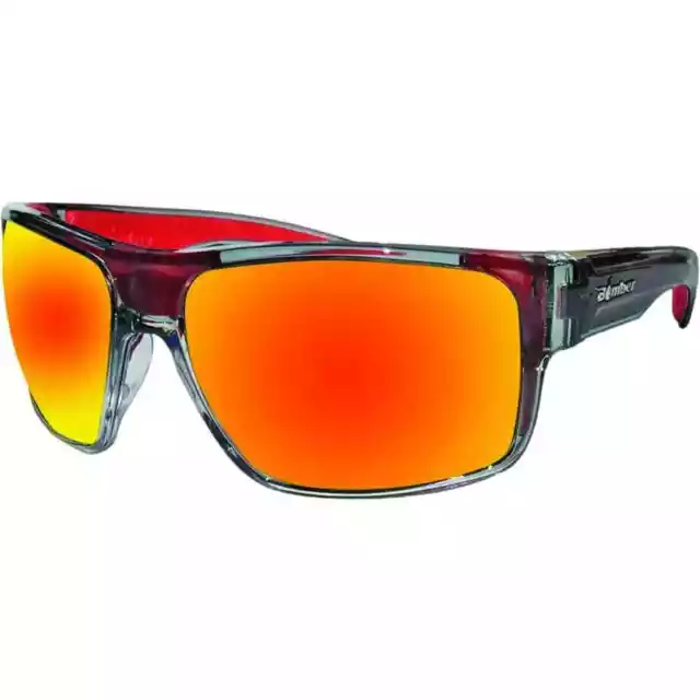 Bomber Mana Bomb 2 Tone Adult Smoke-Red Mirror Lens Safety Motorcycle Sunglasses