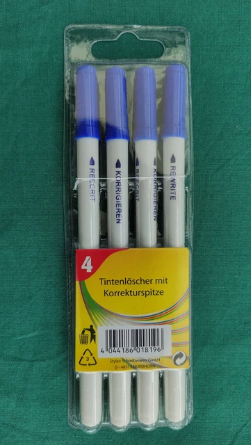 4er- SET Tintenkiller Tintenjäger Tintenlöscher mit Korrekturspitze