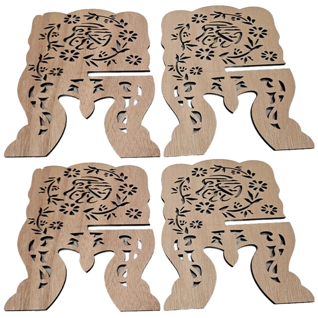 2 piezas soporte de lectura del Corán soporte de lectura de madera clásico de la madera lectura
