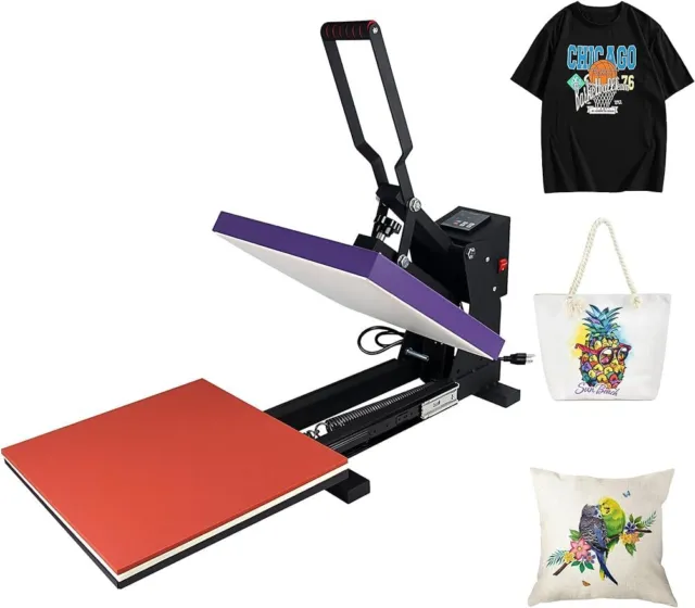 Heat Press Machine with Slide Out Drawer 15x15 Inch for T-Shirt,Digital Control