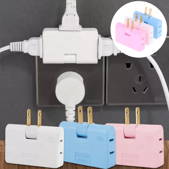 Rotatable Socket Converter 3 In 1 Extension Plug Multi Plug AdaptEL