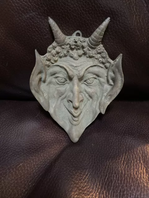 Ashtray. Damn. Devil. Mephistopheles. Vintage. Figurine Wall Plaque