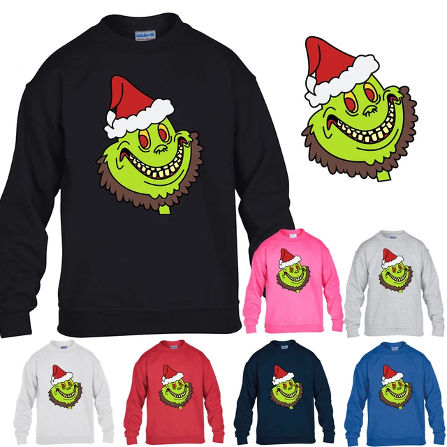 GRINCH BOYS MOVIE Stole Chrismas Xmas Jolly Santa Funny Gift Girls Kid Jumper 14.99 PicClick UK