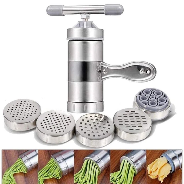 5 in 1 Edelstahl Nudelmaschine Lasagne Pastamaschine Spaghetti Pastamaker Neu