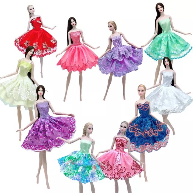 10pcs/lot Random Ballet Dresses For Barbie Doll Clothes Gown Clothes For Barbie