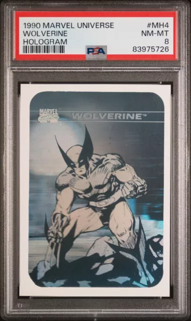 1990 Impel Marvel Universe Hologram #MH4 Wolverine PSA 8