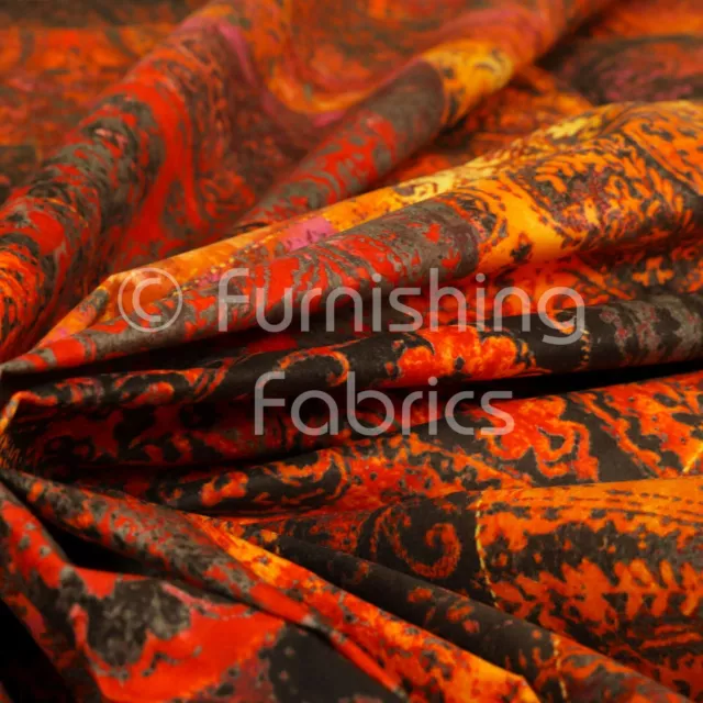 Soft Printed Velvet Patchwork Red Damask Traditional Pattern Upholstery Fabric