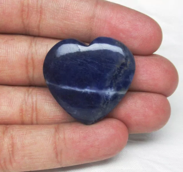 Sodalite Cabochon Smooth Briolette Heart 58.95 ct Natural Loose Gemstone G 8447