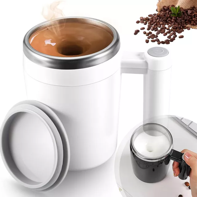 Selbstrührende Tasse,Automatischer Rührbecher 400ml Selbstrührender Kaffeebecher