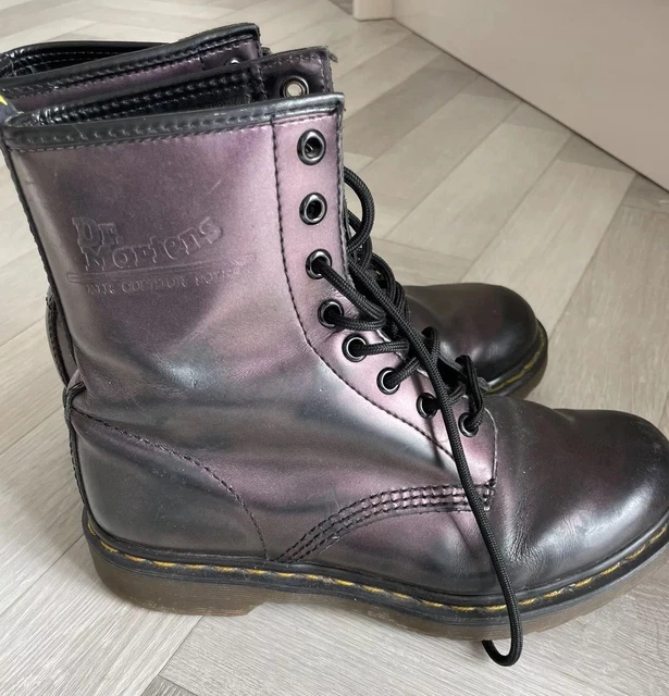 DR DOC DOCTOR Martens Boots Metallic Purple 5 38 Leather 8 Hole DMs 47.99 PicClick UK