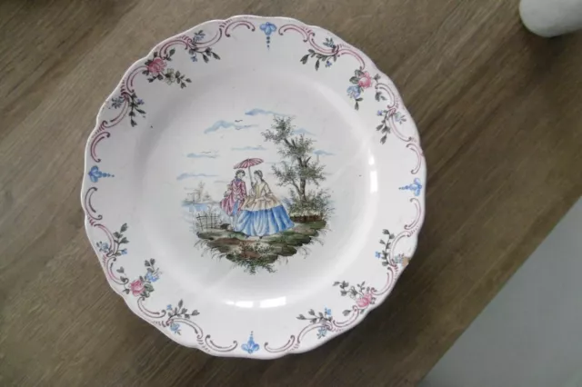 Ancienne assiette en faience de Marseille signée Veuve Perrin XVIII XIX siècle